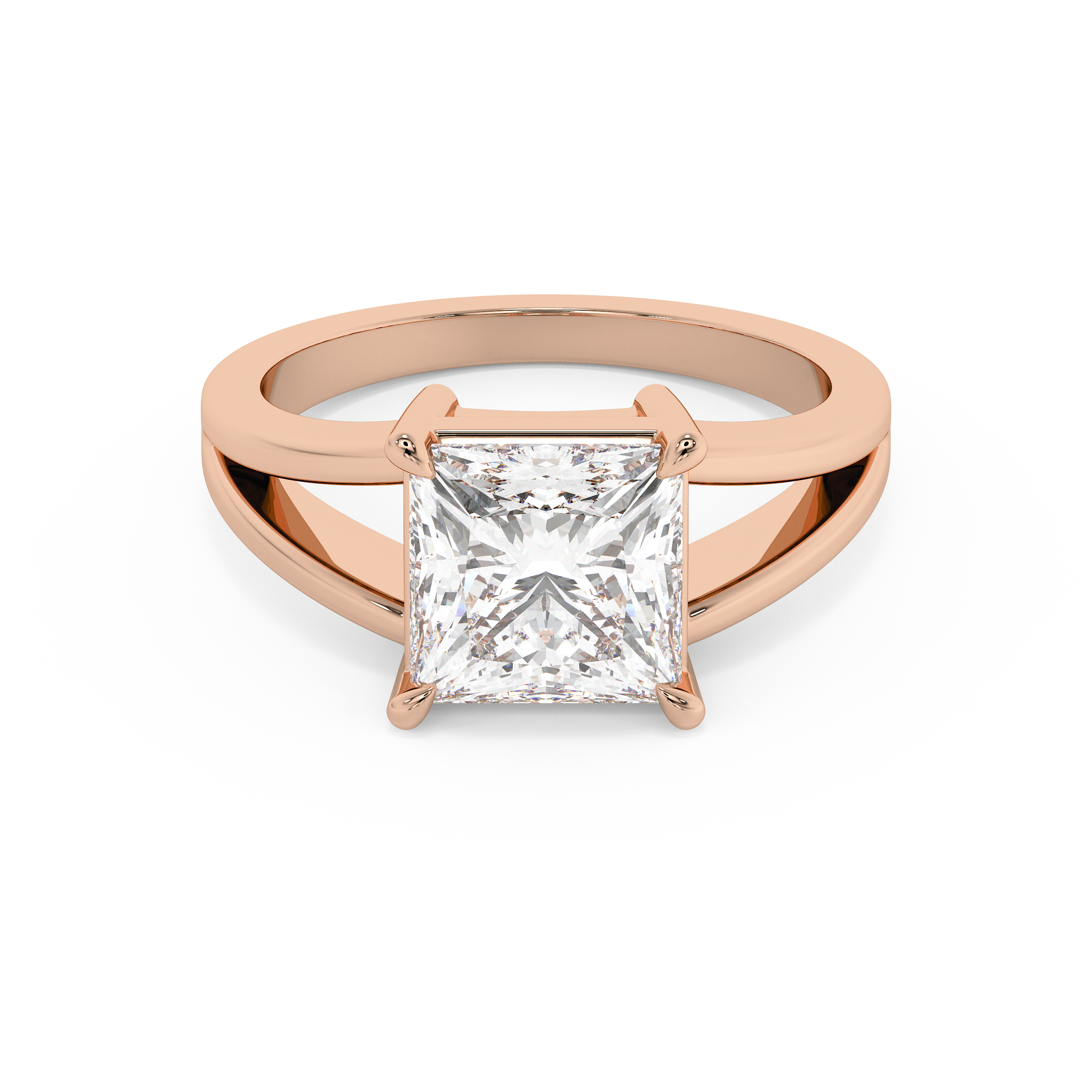 Emerald Solitaire Lab Grown Diamond Engagement Ring