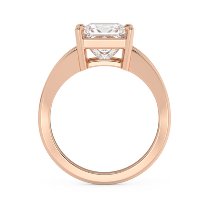 Emerald Solitaire Lab Grown Diamond Engagement Ring