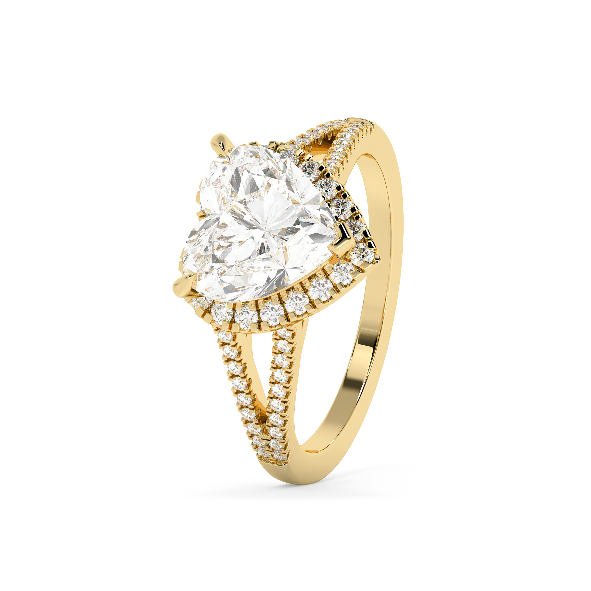 Emerald Solitaire Lab Grown Diamond Engagement Ring