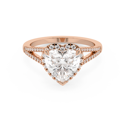 Emerald Solitaire Lab Grown Diamond Engagement Ring