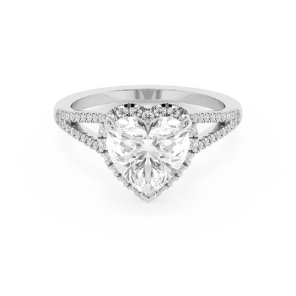 Emerald Solitaire Lab Grown Diamond Engagement Ring