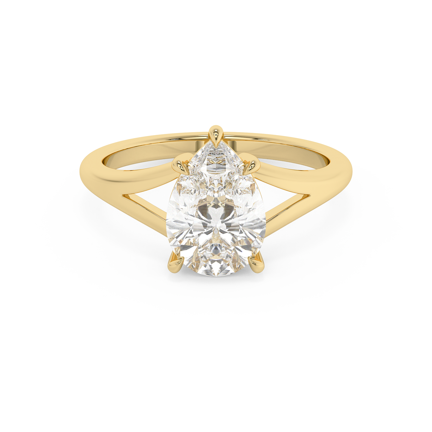 Emerald Solitaire Lab Grown Diamond Engagement Ring