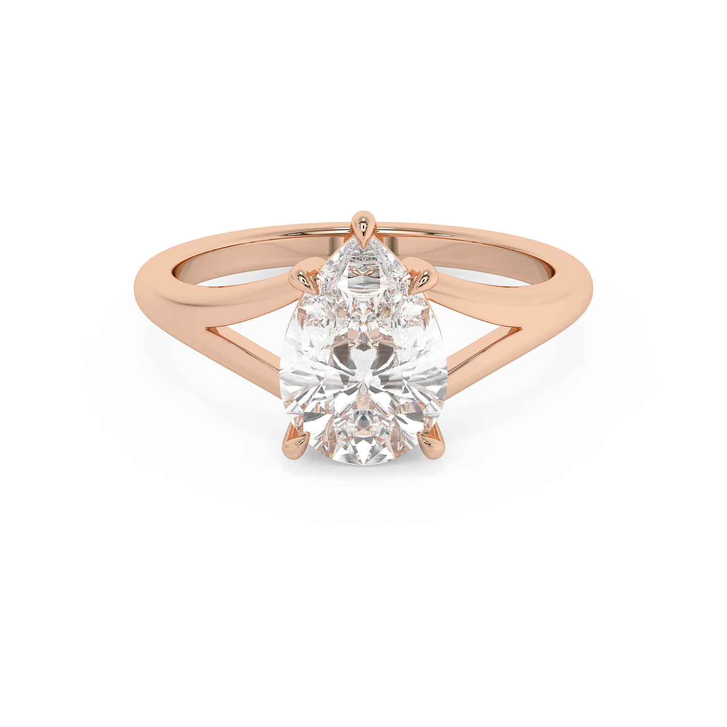Emerald Solitaire Lab Grown Diamond Engagement Ring