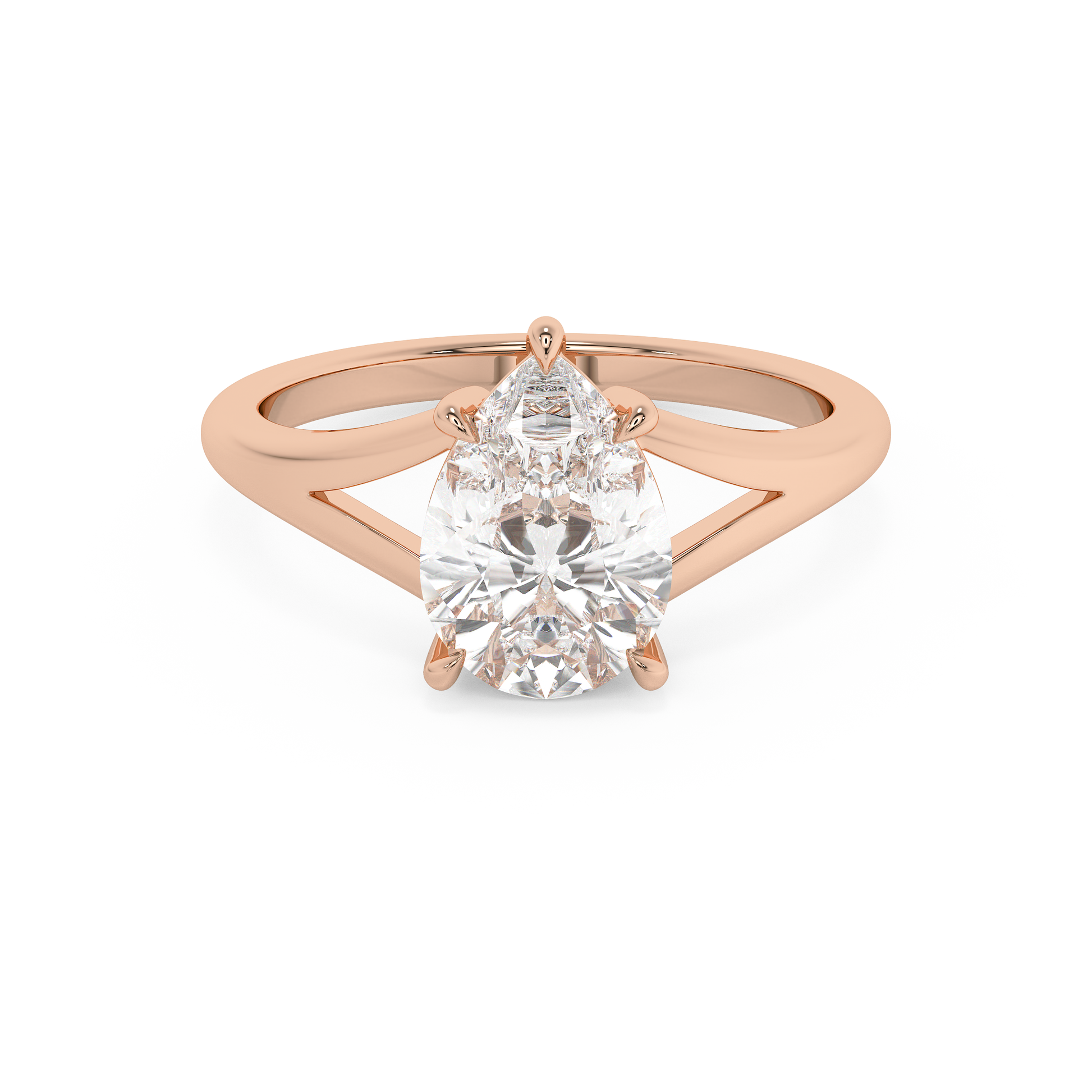 Emerald Solitaire Lab Grown Diamond Engagement Ring