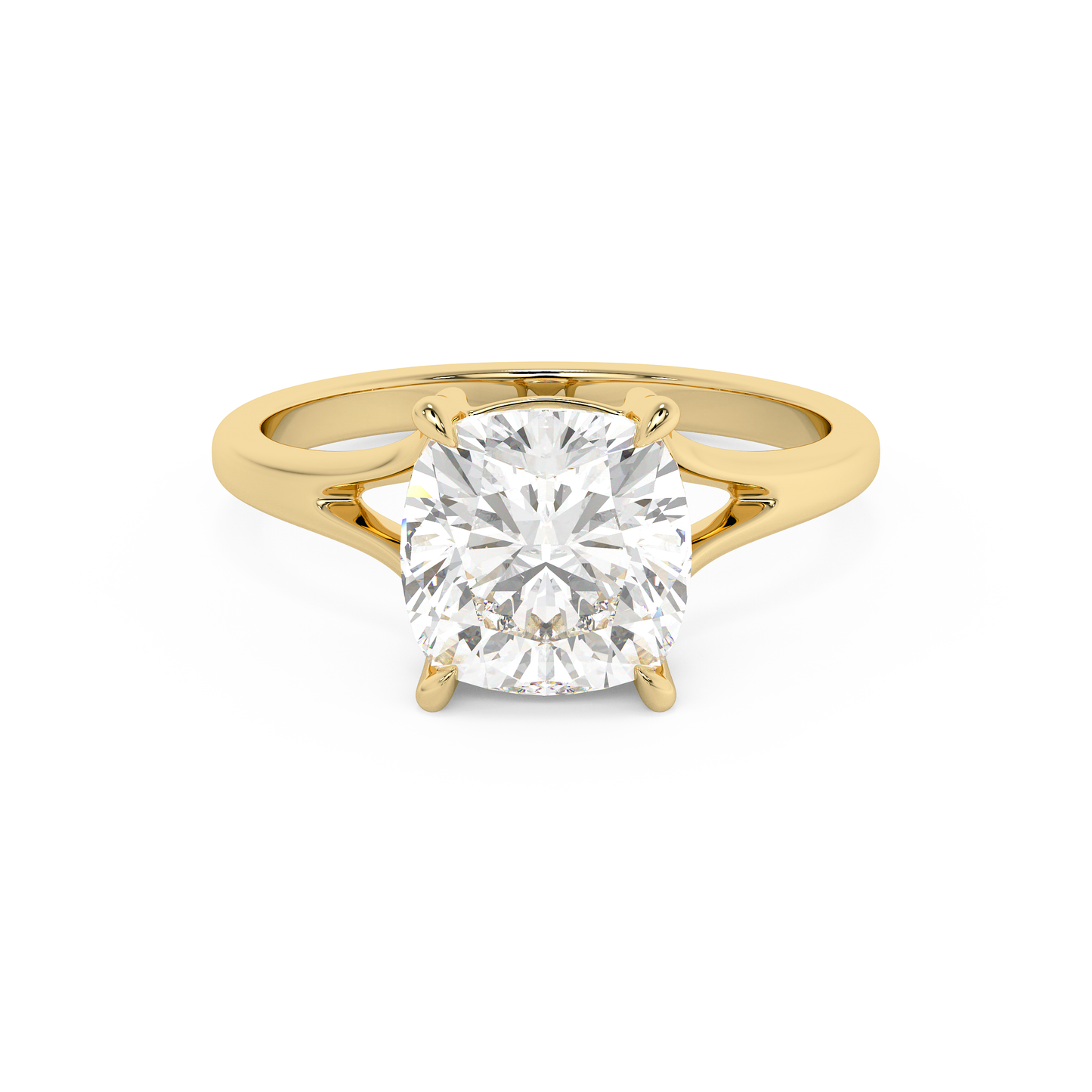 Emerald Solitaire Lab Grown Diamond Engagement Ring