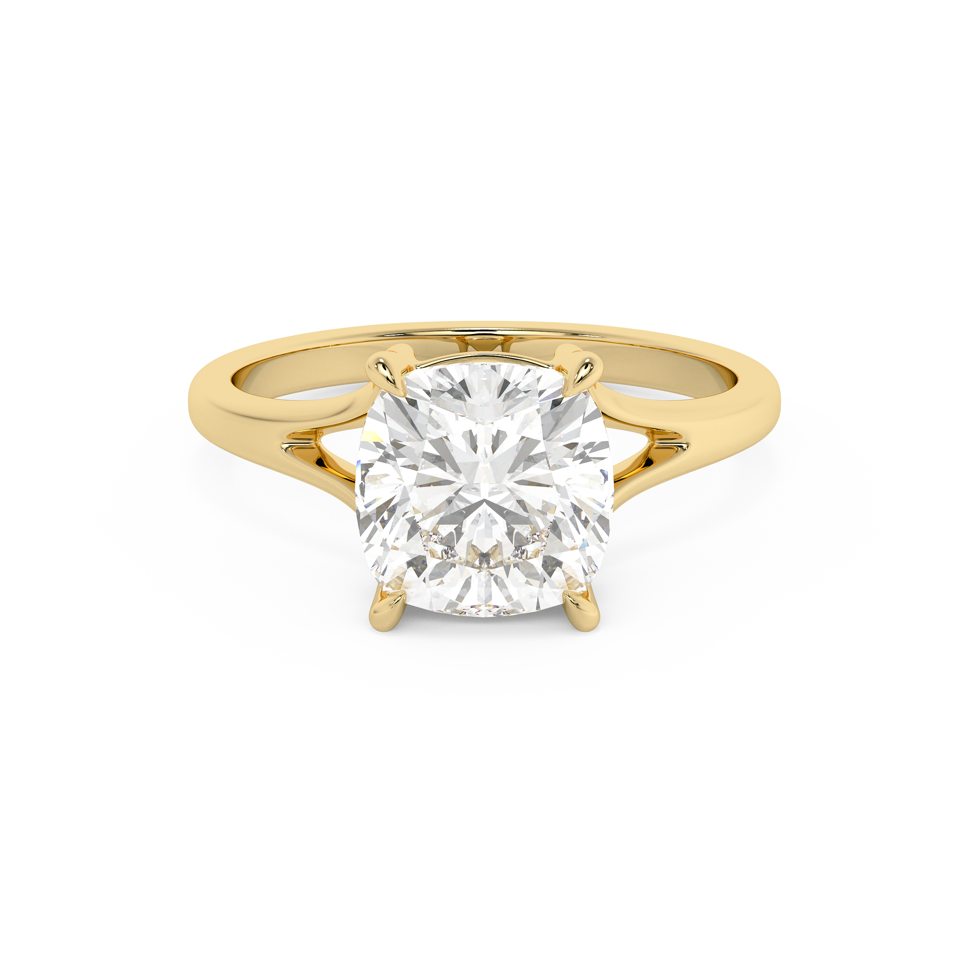 Emerald Solitaire Lab Grown Diamond Engagement Ring