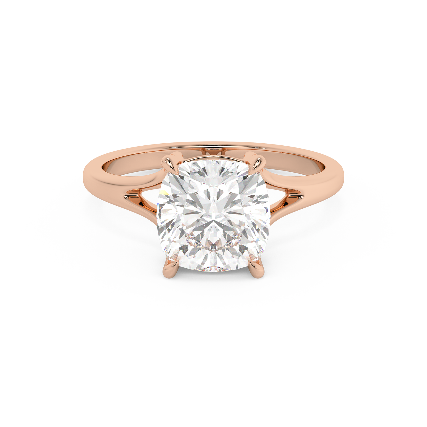 Emerald Solitaire Lab Grown Diamond Engagement Ring