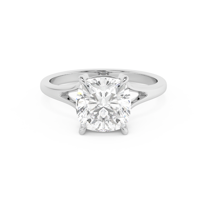 Emerald Solitaire Lab Grown Diamond Engagement Ring