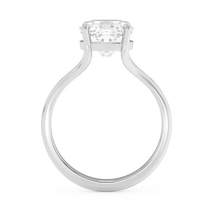 Emerald Solitaire Lab Grown Diamond Engagement Ring
