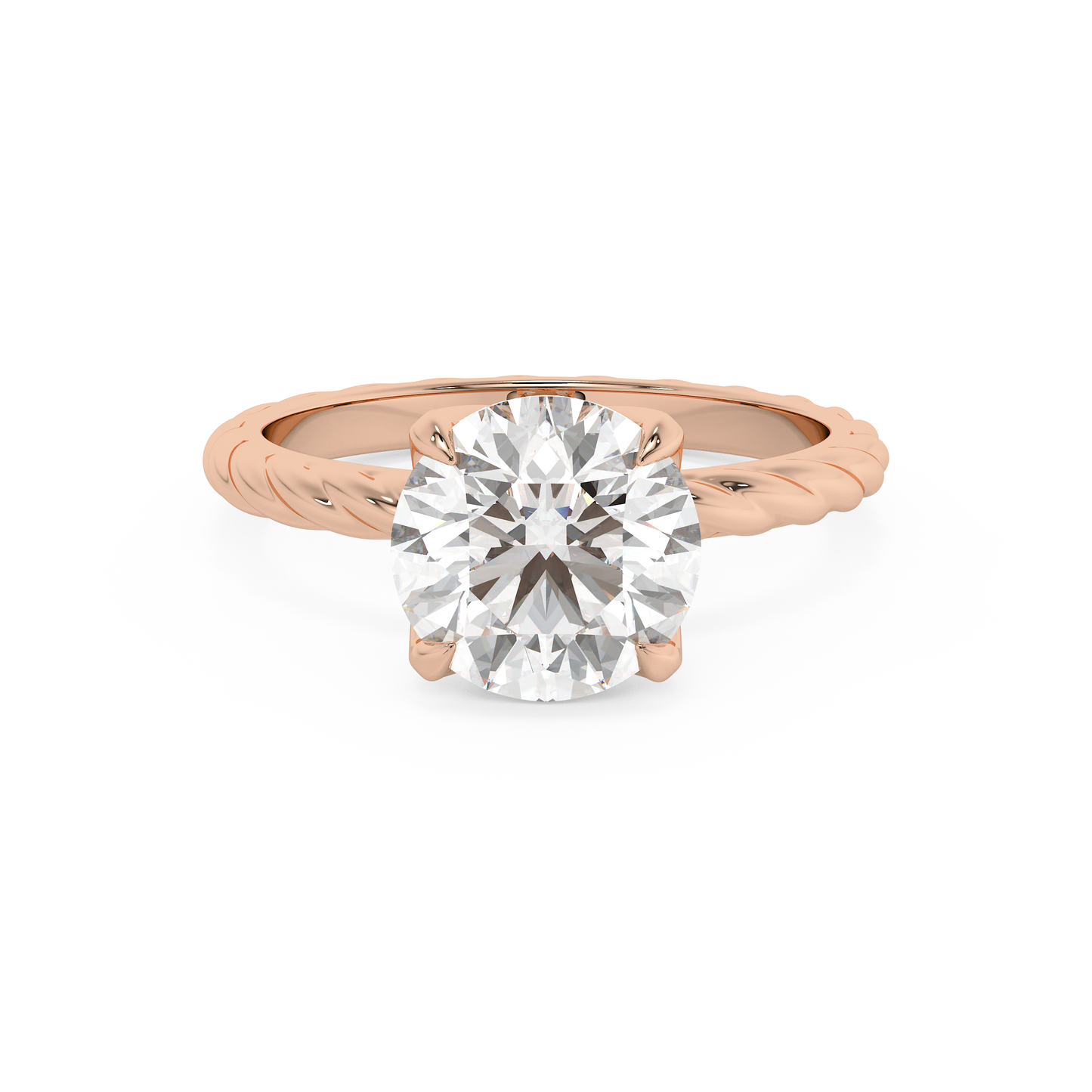 Emerald Solitaire Lab Grown Diamond Engagement Ring
