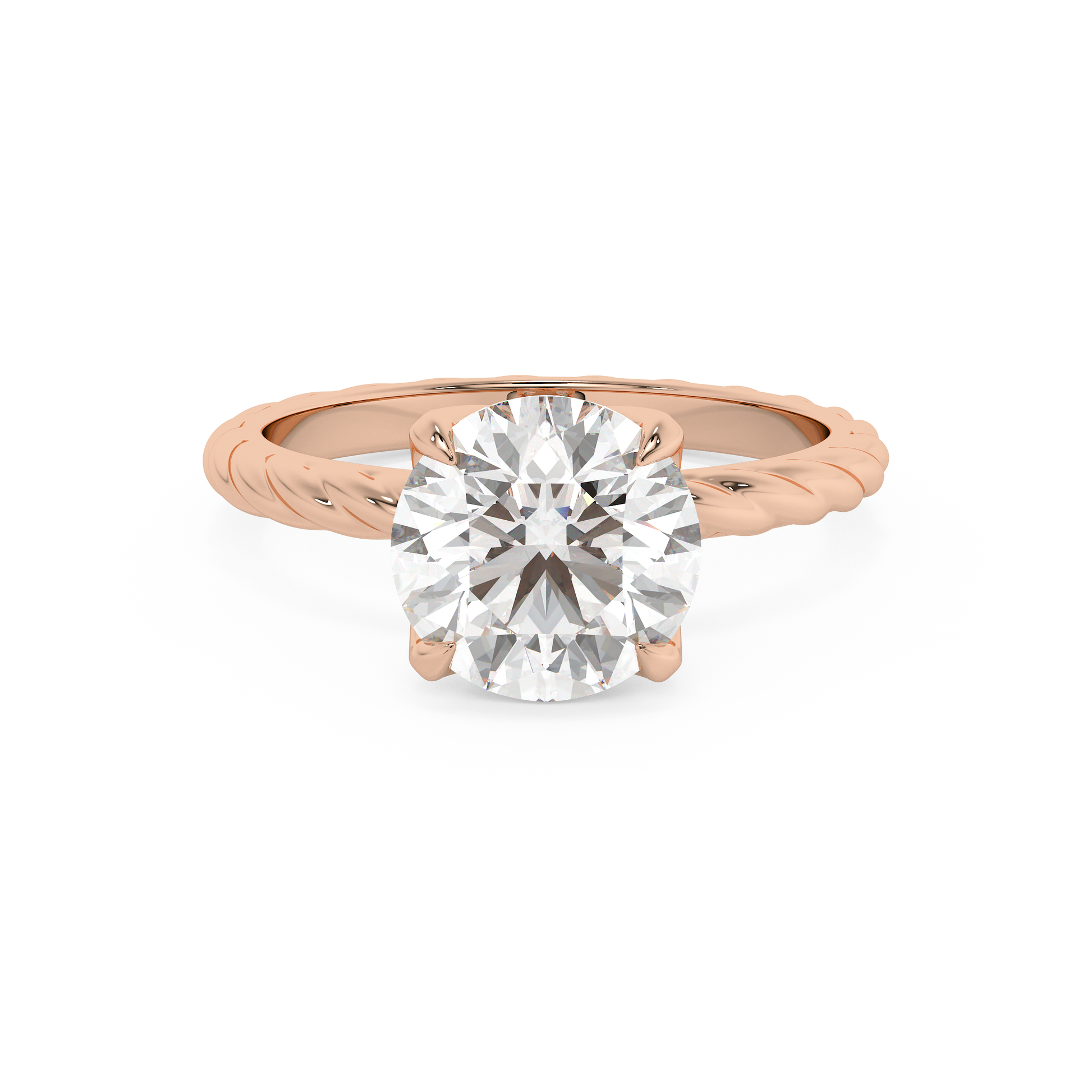 Emerald Solitaire Lab Grown Diamond Engagement Ring