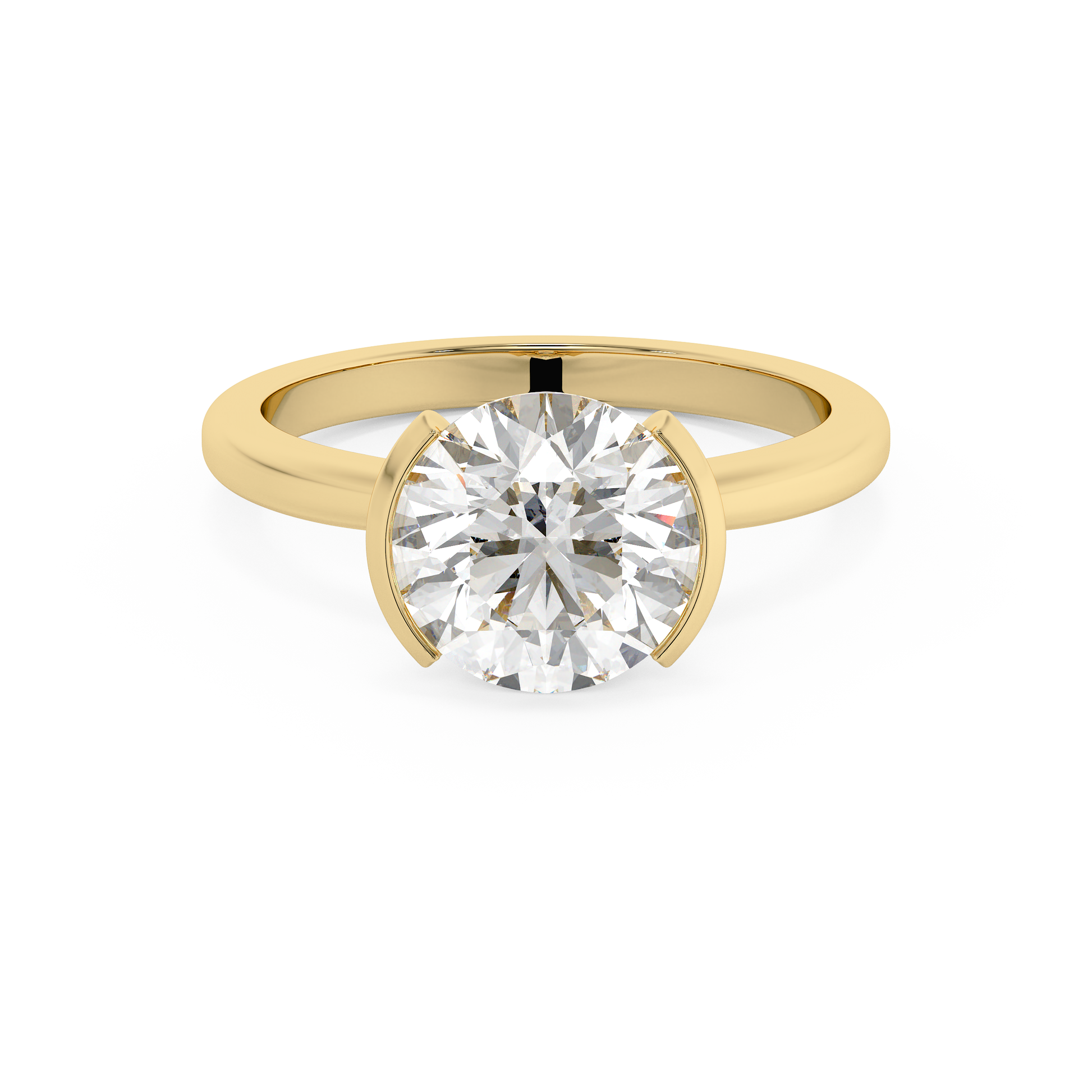 Emerald Solitaire Lab Grown Diamond Engagement Ring