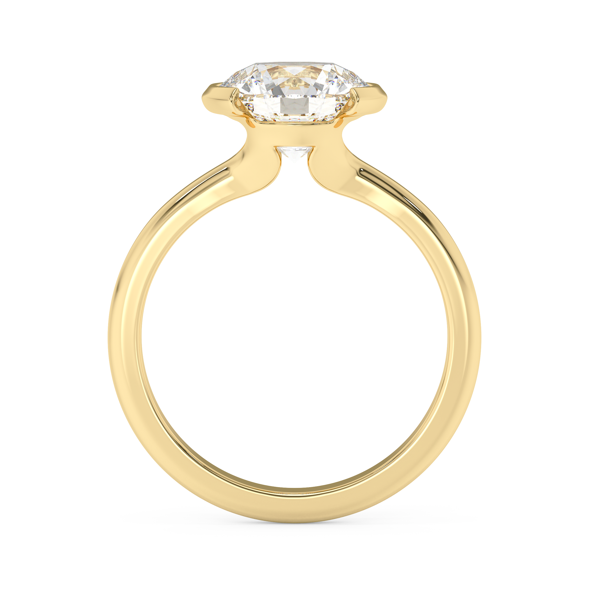Emerald Solitaire Lab Grown Diamond Engagement Ring