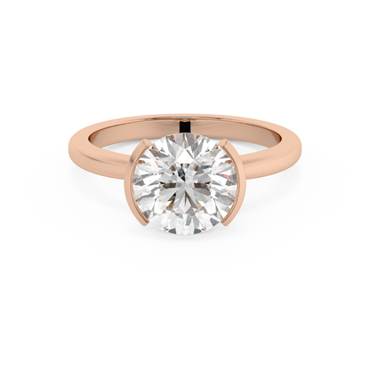 Emerald Solitaire Lab Grown Diamond Engagement Ring