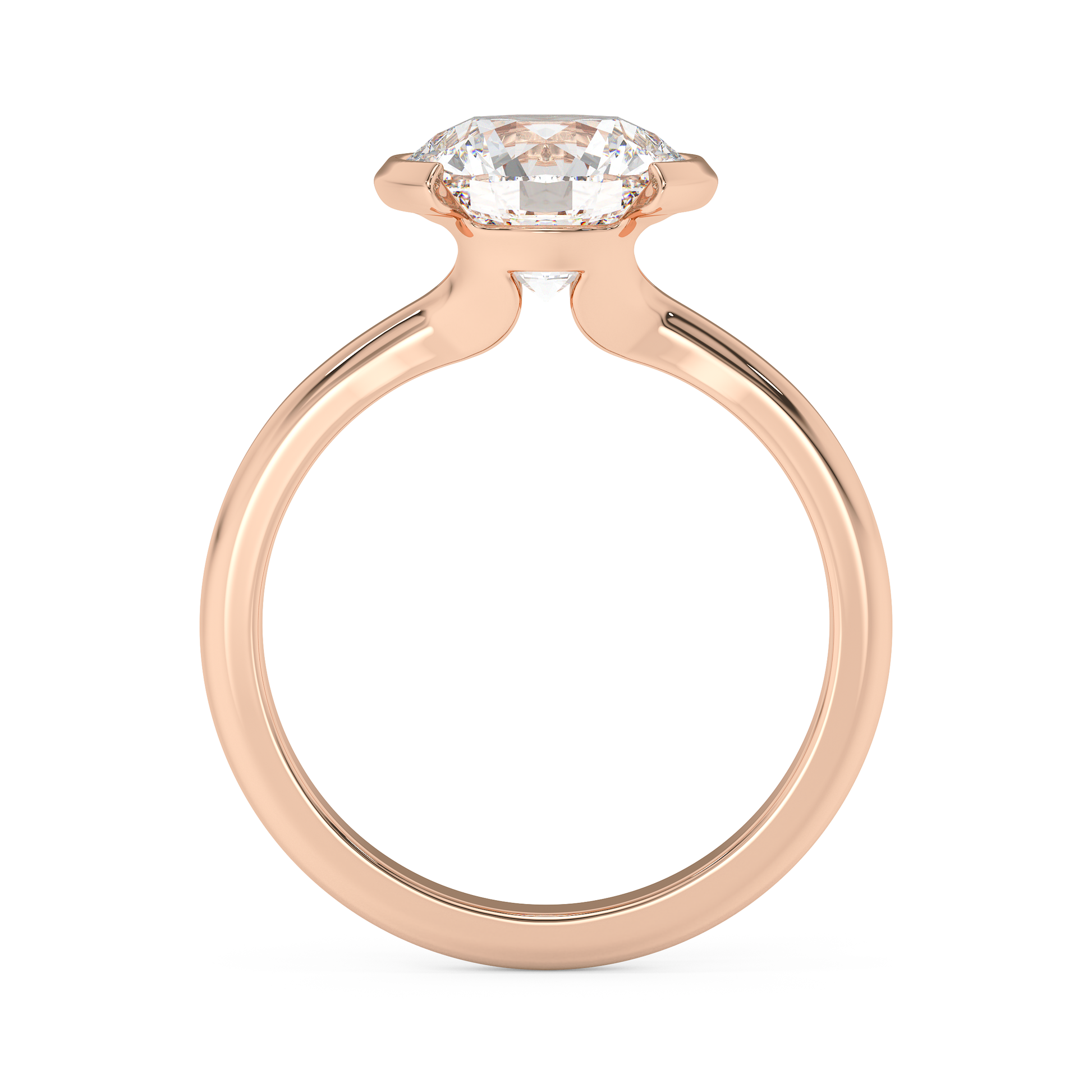 Emerald Solitaire Lab Grown Diamond Engagement Ring