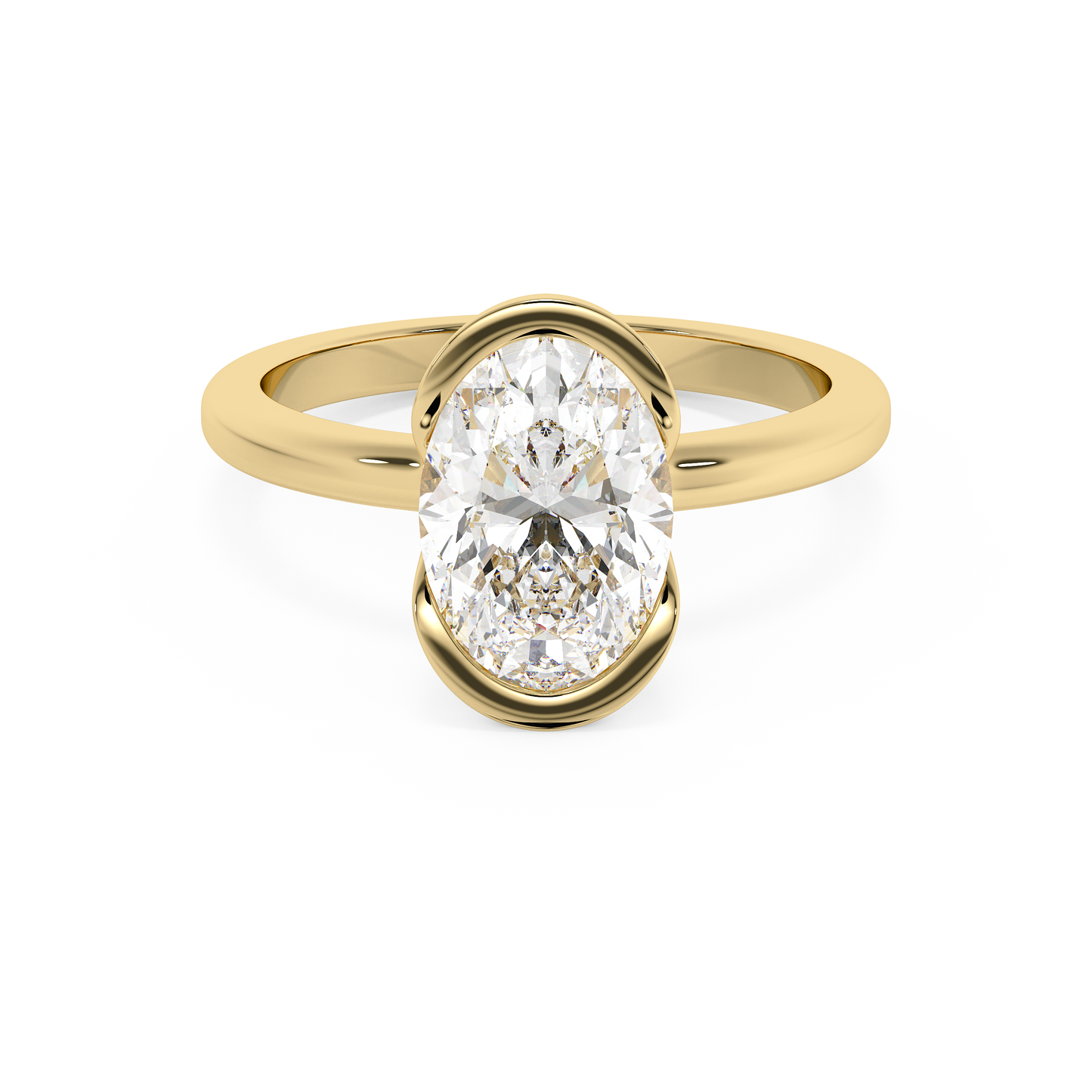 Emerald Solitaire Lab Grown Diamond Engagement Ring