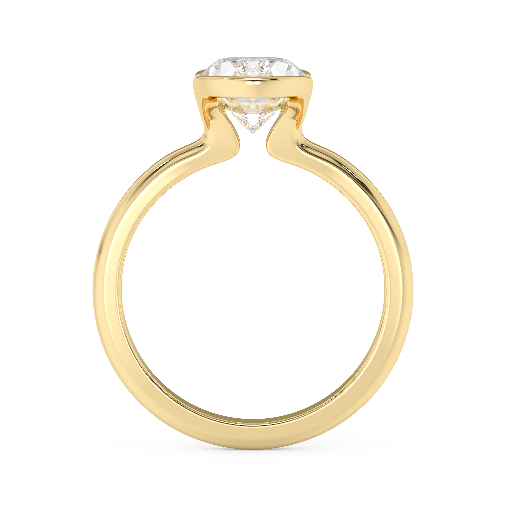 Emerald Solitaire Lab Grown Diamond Engagement Ring