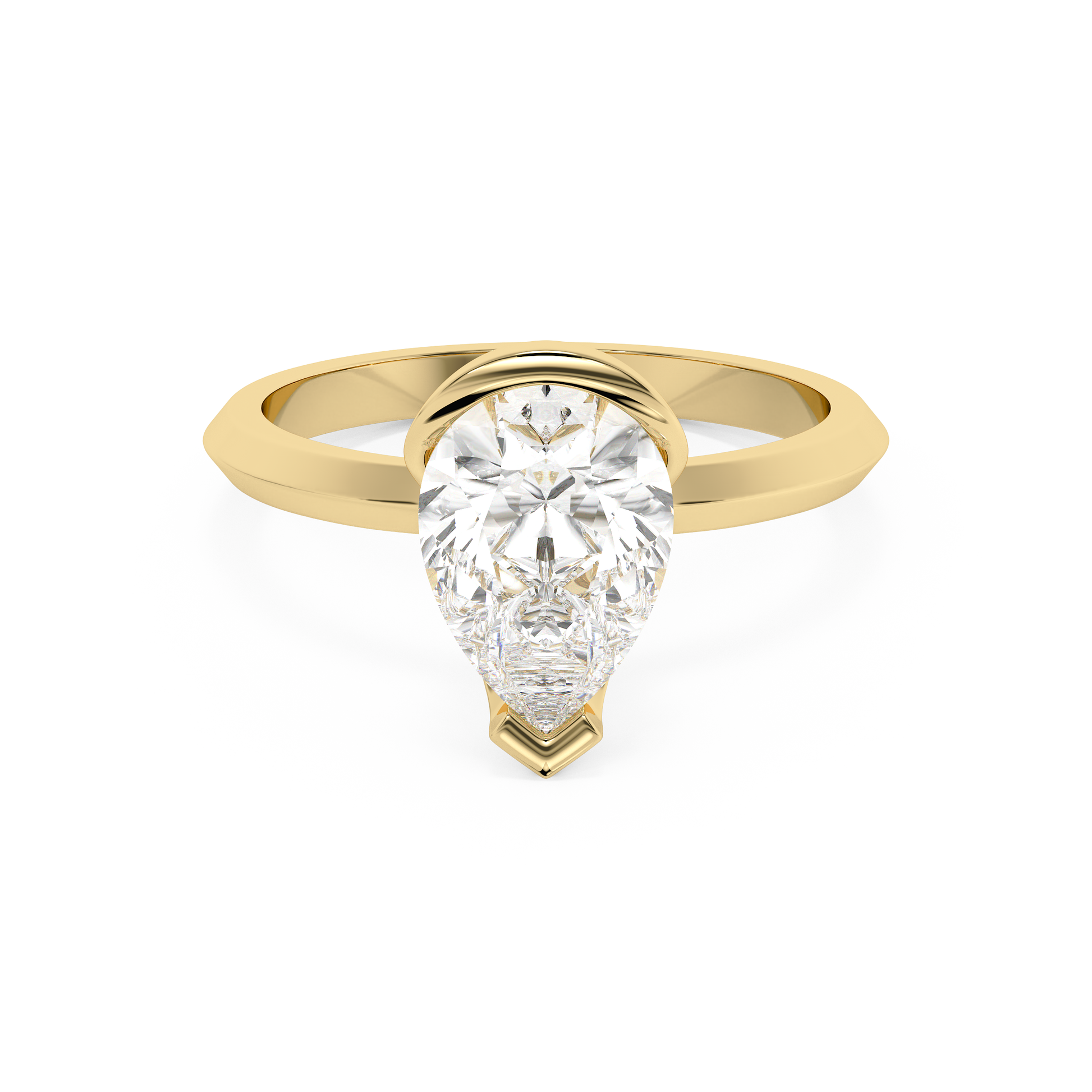Emerald Solitaire Lab Grown Diamond Engagement Ring