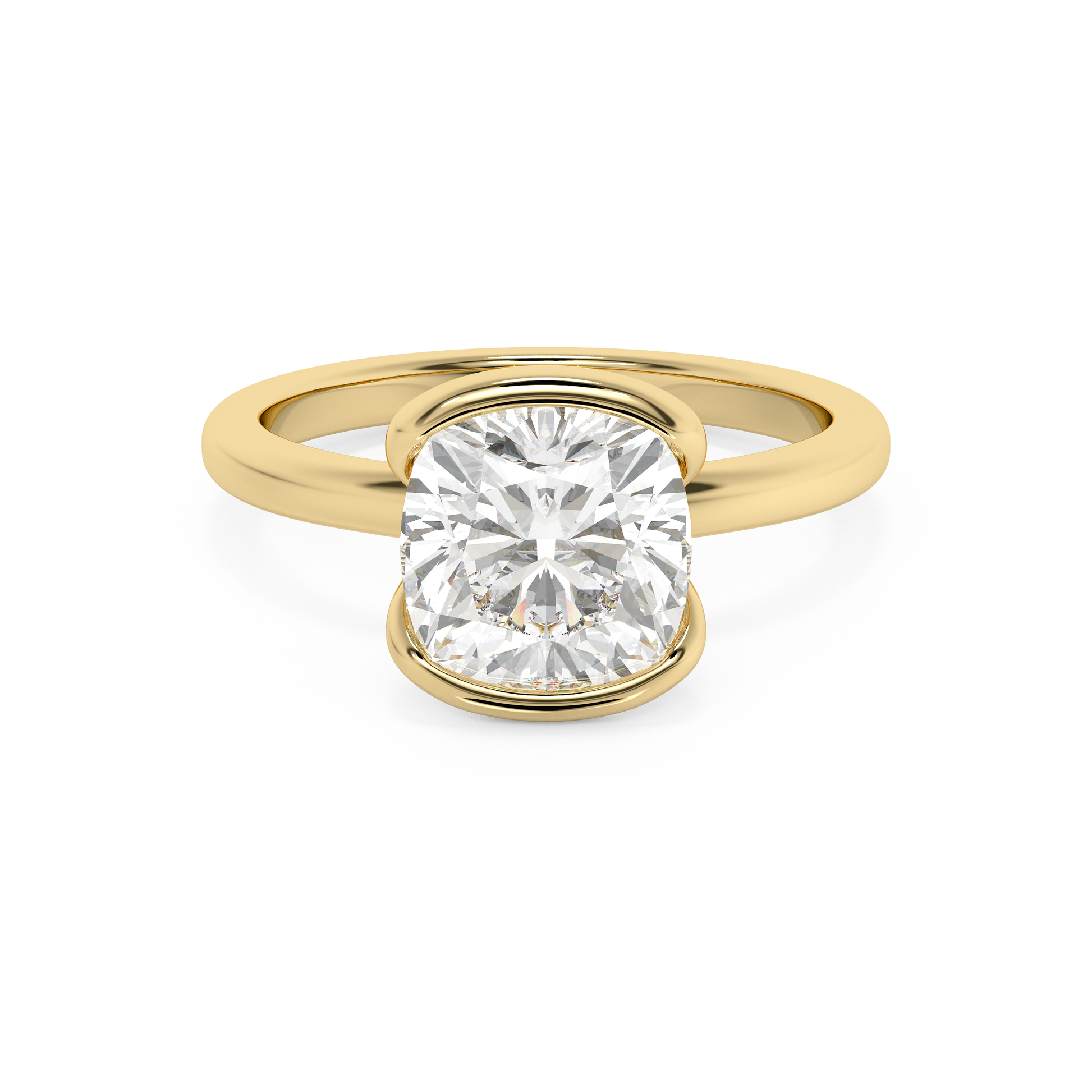 Emerald Solitaire Lab Grown Diamond Engagement Ring