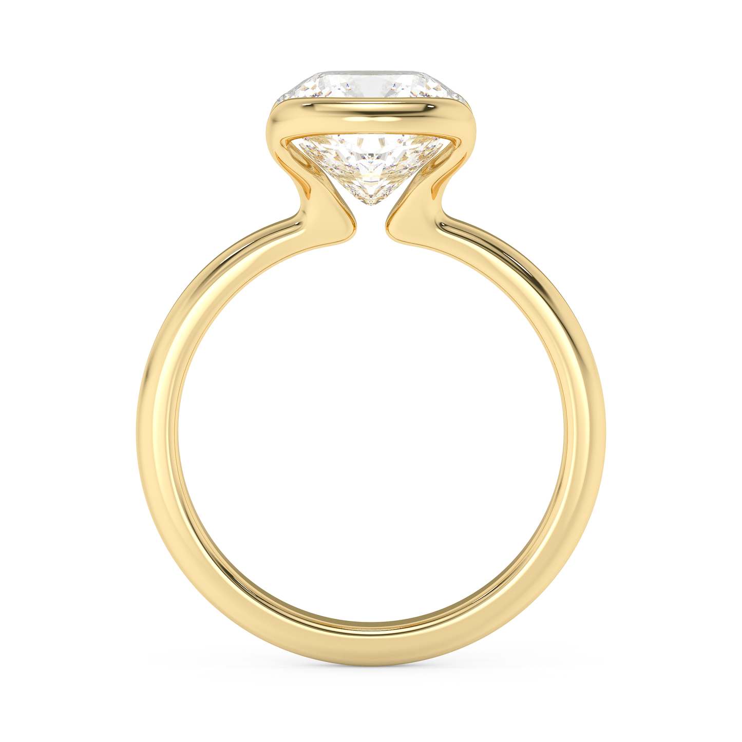 Emerald Solitaire Lab Grown Diamond Engagement Ring