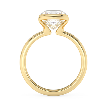 Emerald Solitaire Lab Grown Diamond Engagement Ring