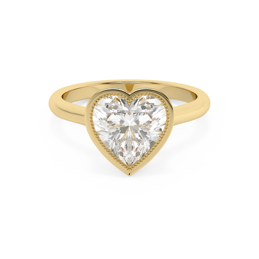 Emerald Solitaire Lab Grown Diamond Engagement Ring