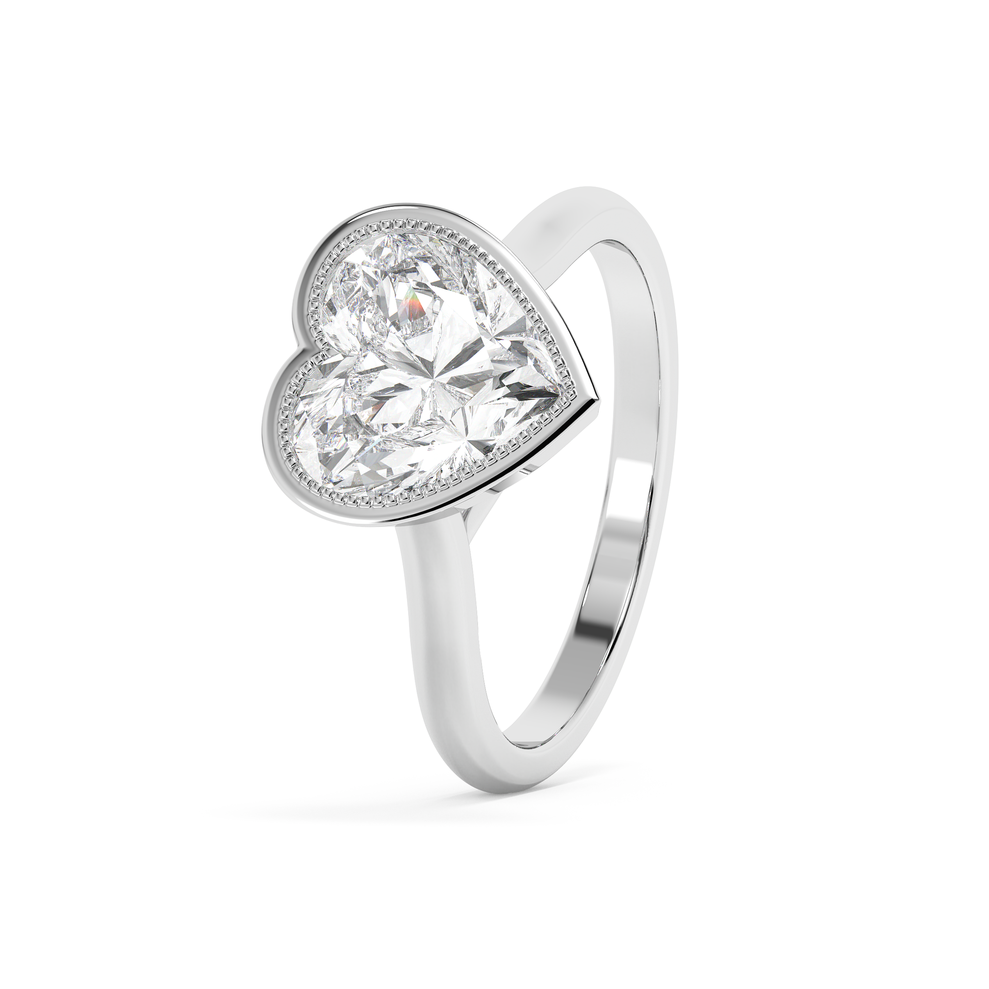 Emerald Solitaire Lab Grown Diamond Engagement Ring
