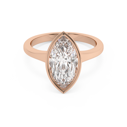 Emerald Solitaire Lab Grown Diamond Engagement Ring