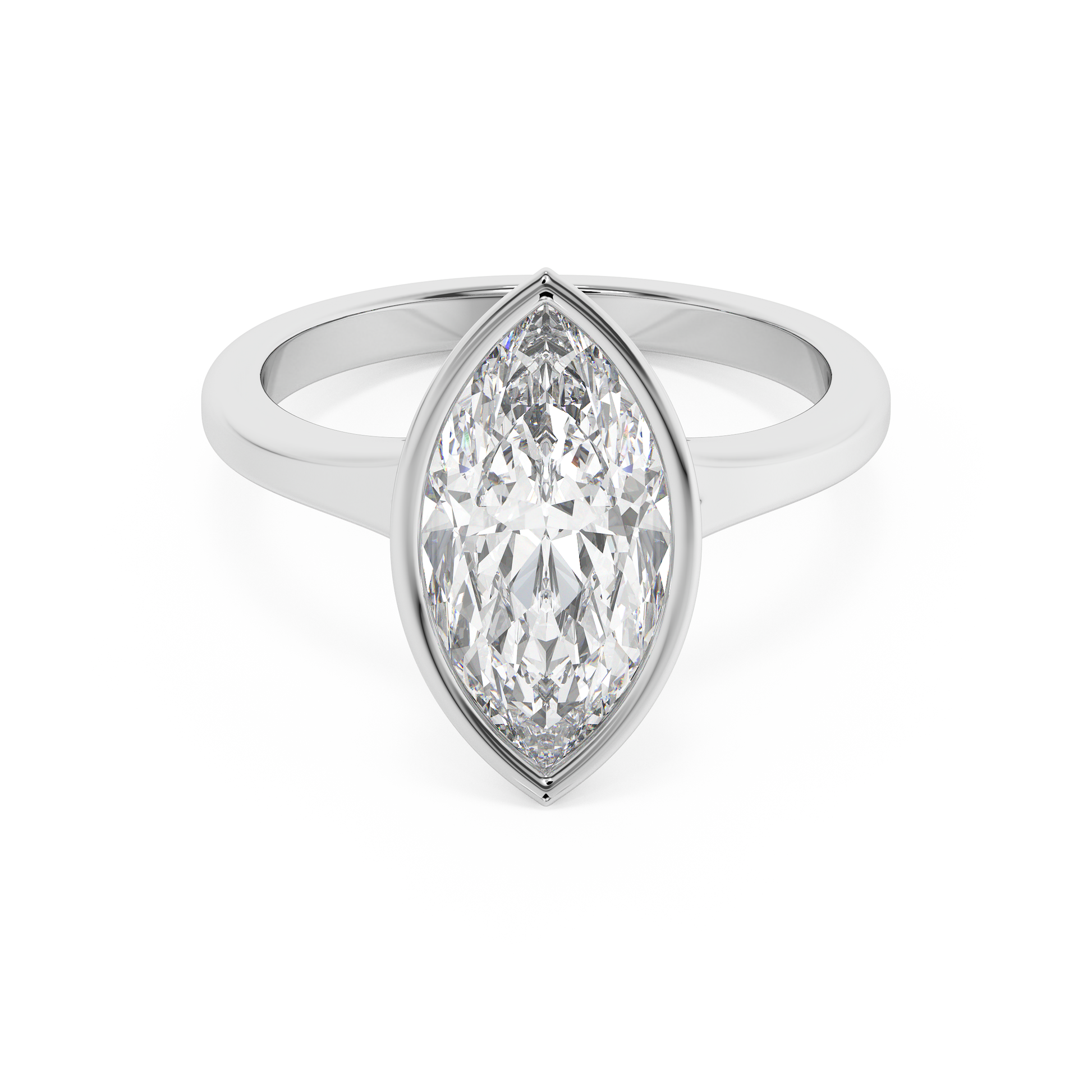 Emerald Solitaire Lab Grown Diamond Engagement Ring