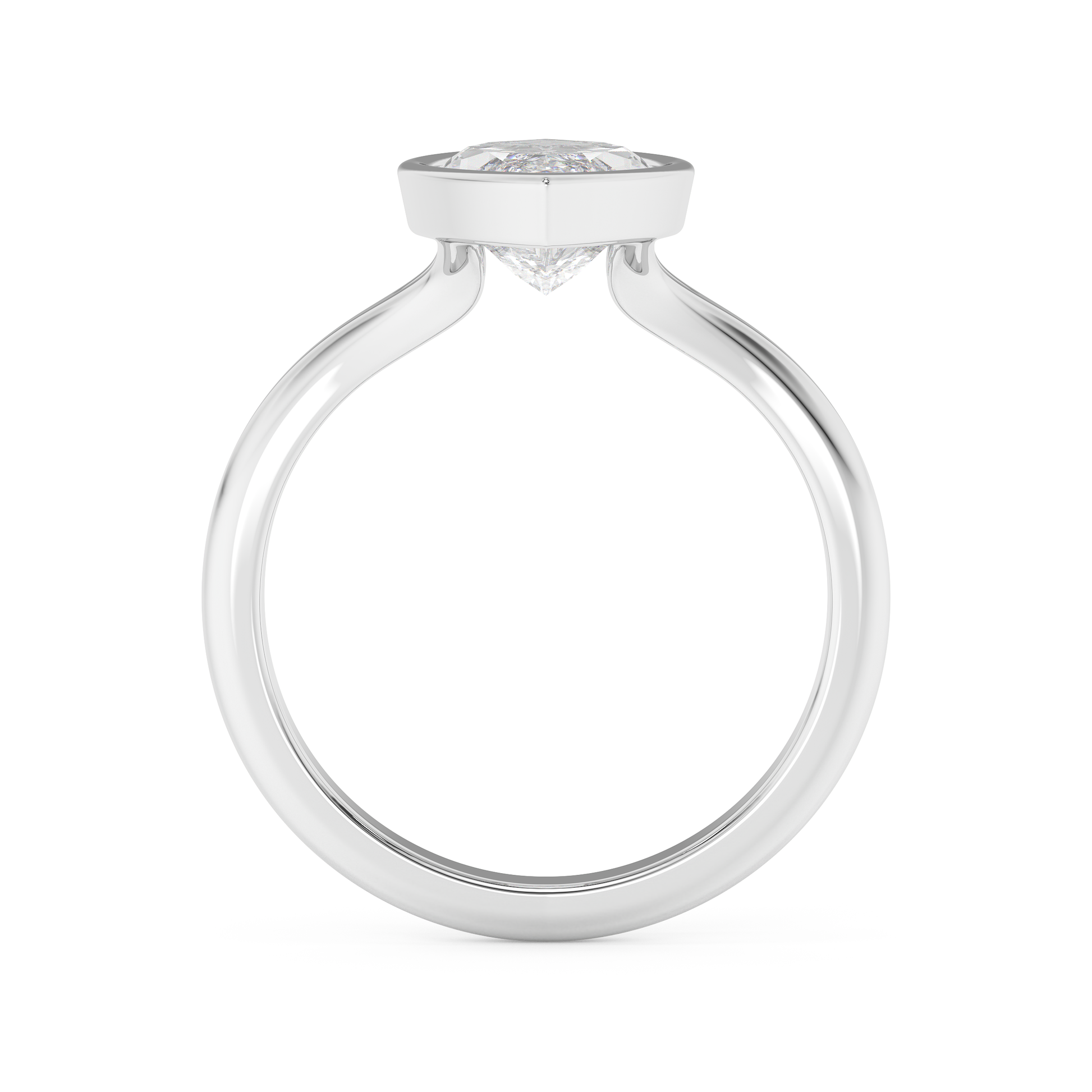 Emerald Solitaire Lab Grown Diamond Engagement Ring