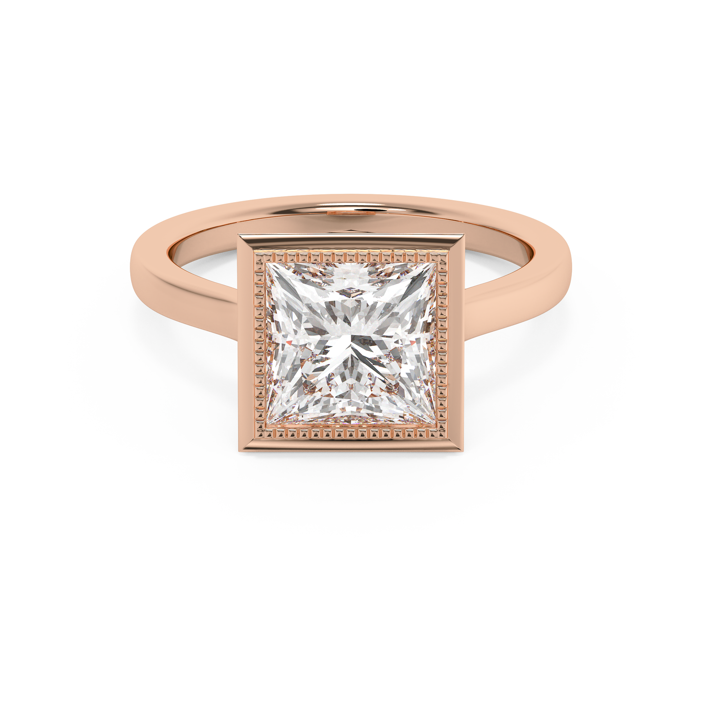 Emerald Solitaire Lab Grown Diamond Engagement Ring