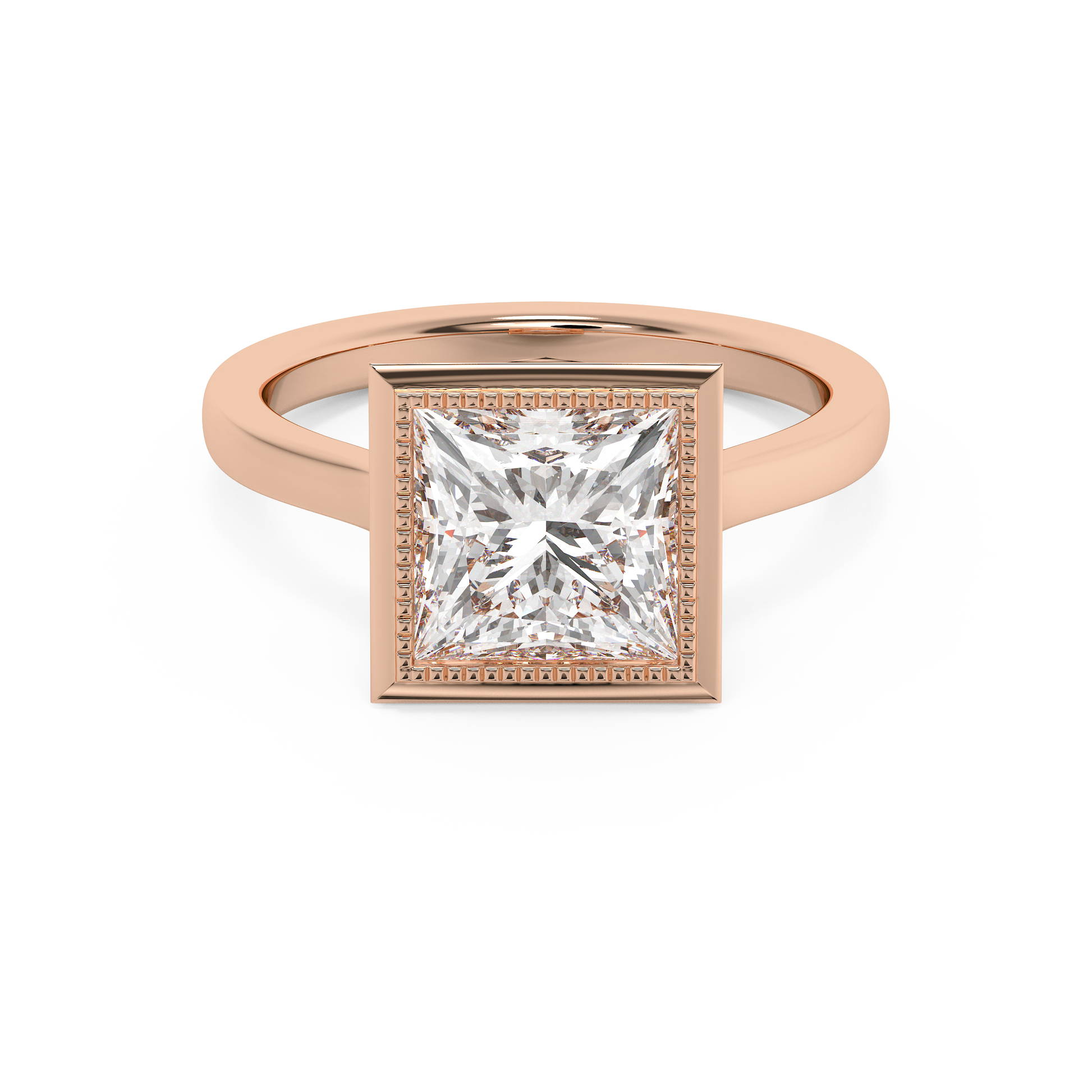 Emerald Solitaire Lab Grown Diamond Engagement Ring