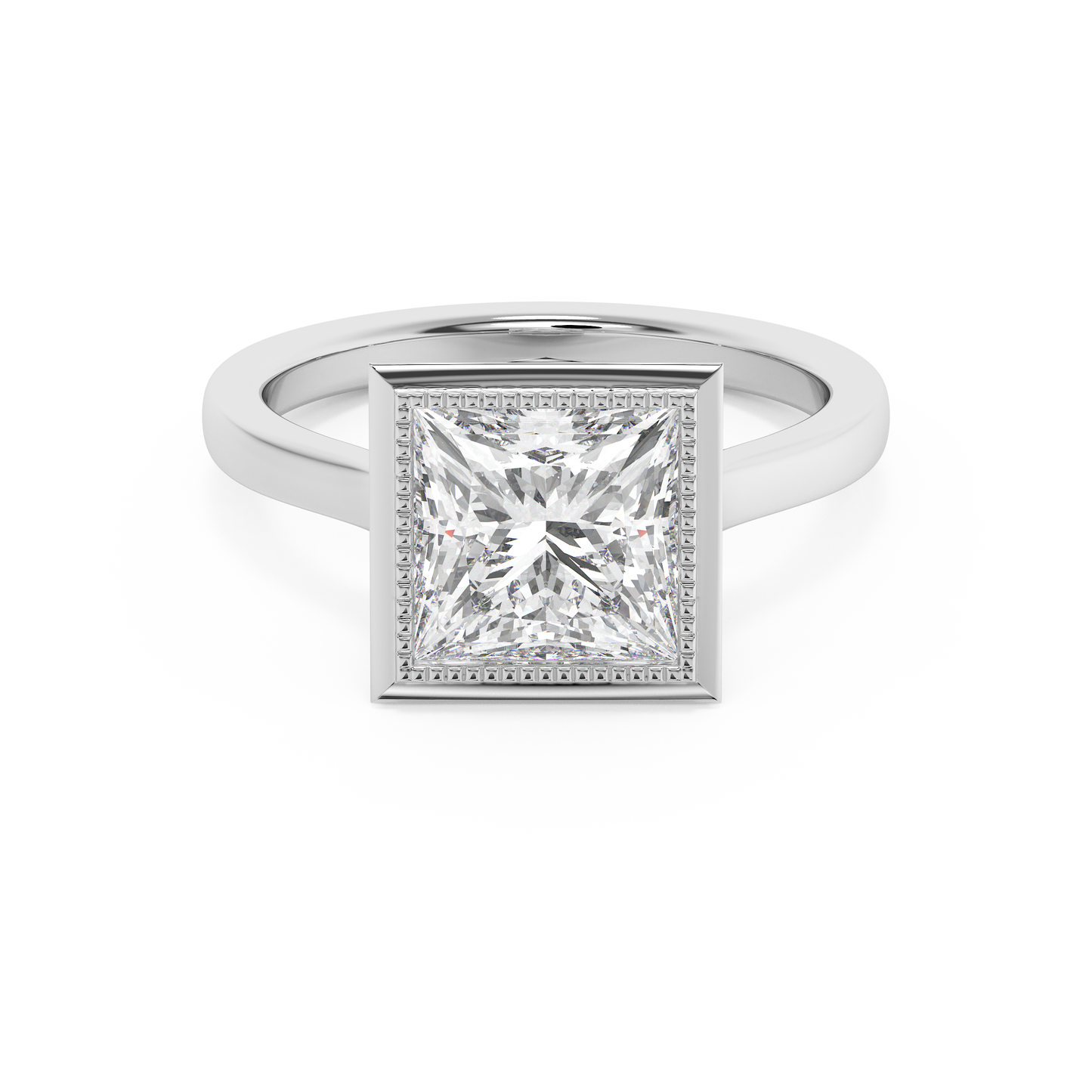 Emerald Solitaire Lab Grown Diamond Engagement Ring