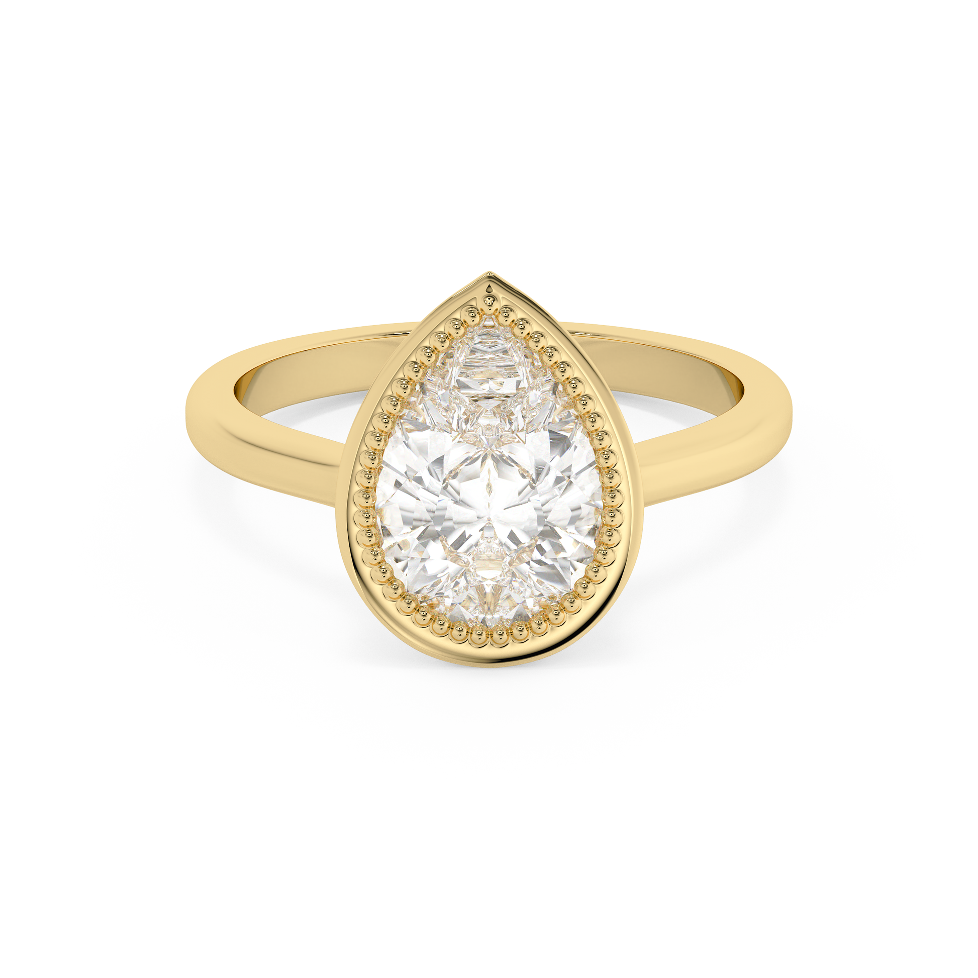 Emerald Solitaire Lab Grown Diamond Engagement Ring
