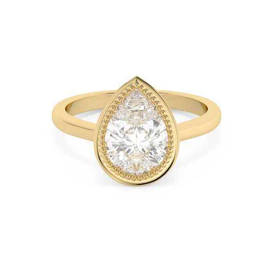 Emerald Solitaire Lab Grown Diamond Engagement Ring