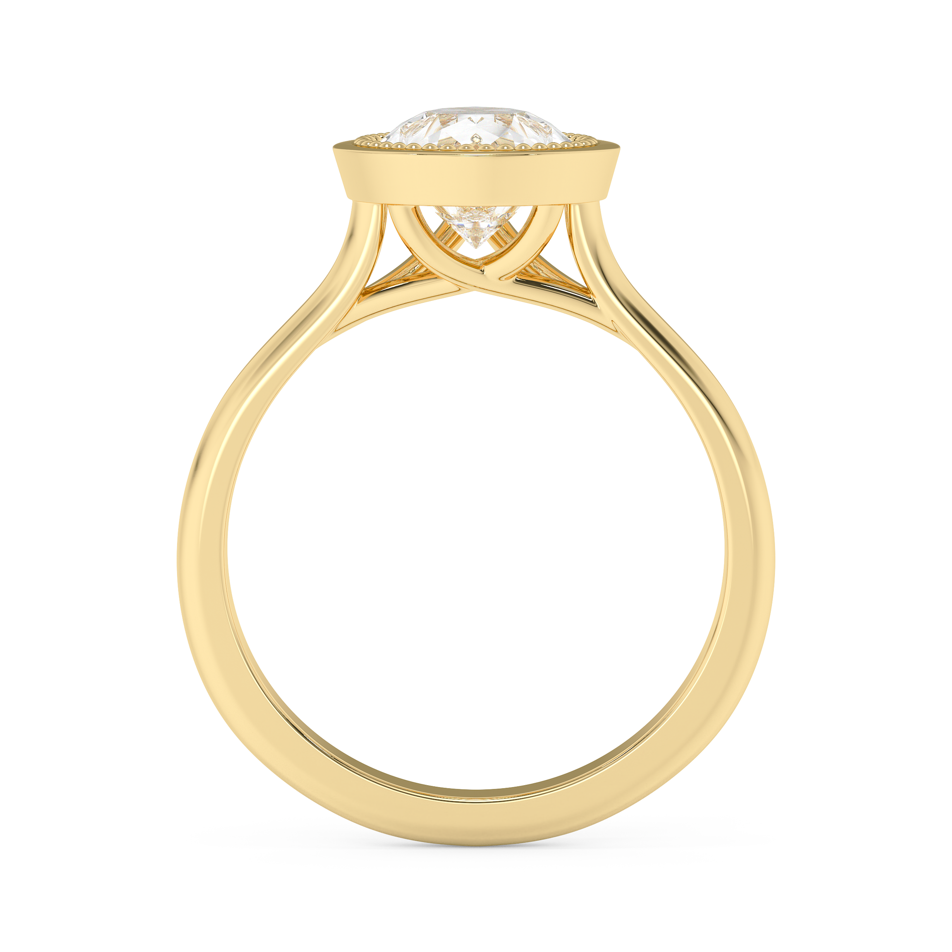 Emerald Solitaire Lab Grown Diamond Engagement Ring