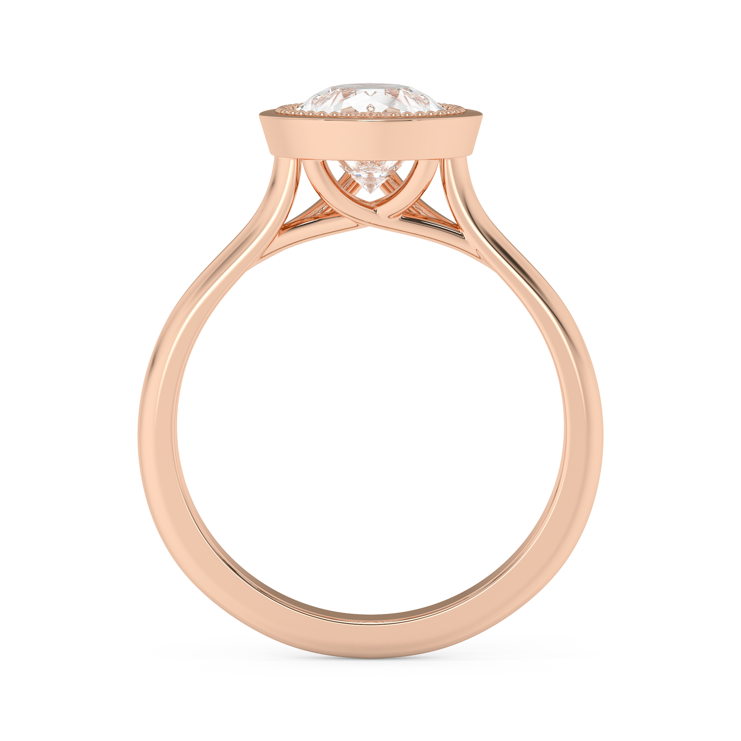 Emerald Solitaire Lab Grown Diamond Engagement Ring