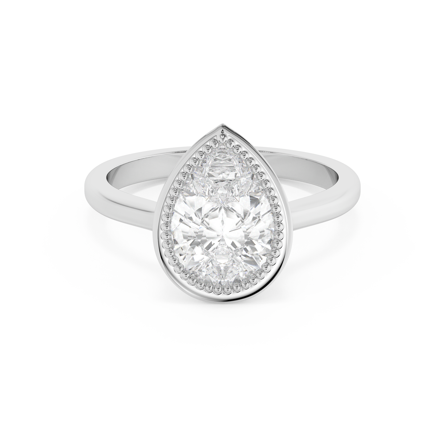 Emerald Solitaire Lab Grown Diamond Engagement Ring