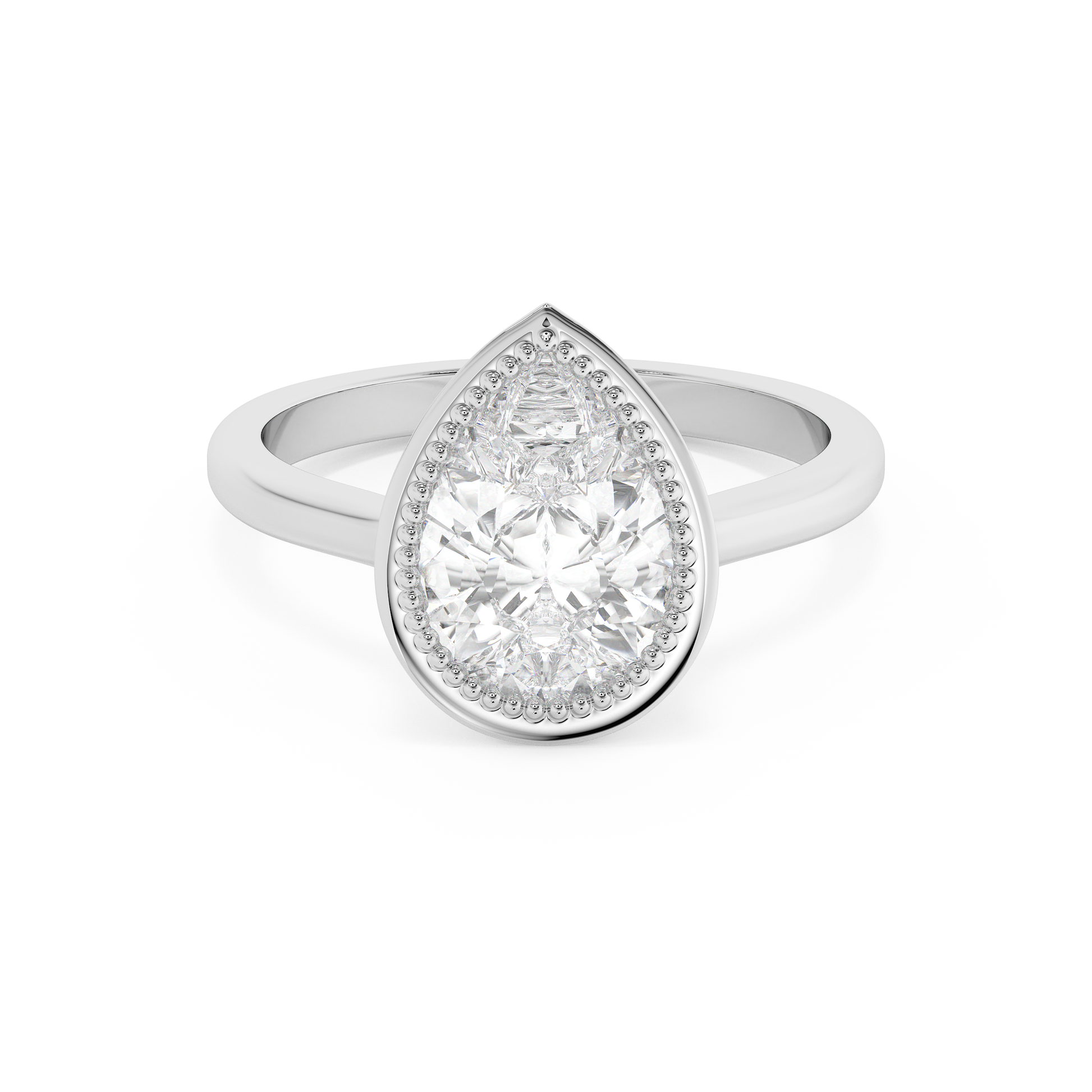 Emerald Solitaire Lab Grown Diamond Engagement Ring