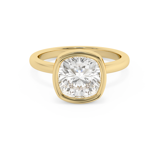 Emerald Solitaire Lab Grown Diamond Engagement Ring