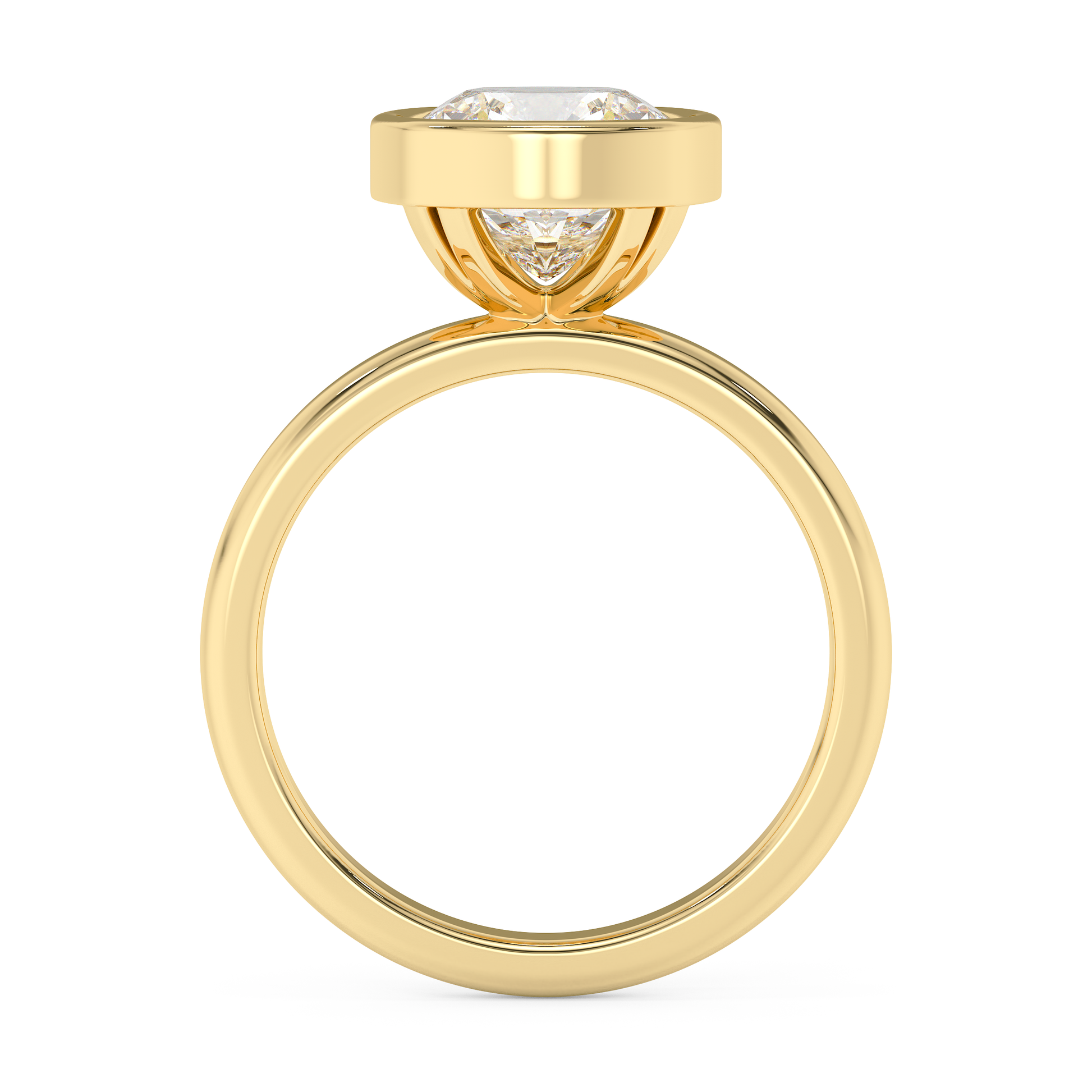 Emerald Solitaire Lab Grown Diamond Engagement Ring