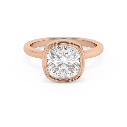 Emerald Solitaire Lab Grown Diamond Engagement Ring