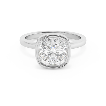 Emerald Solitaire Lab Grown Diamond Engagement Ring