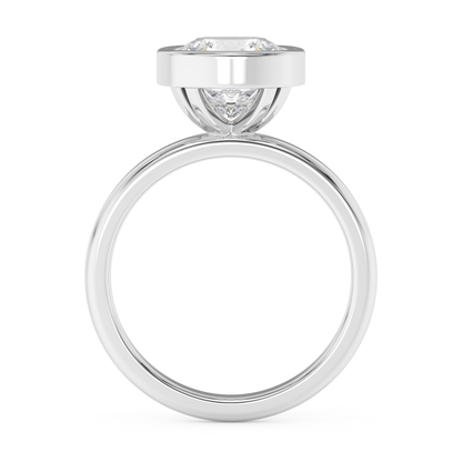 Emerald Solitaire Lab Grown Diamond Engagement Ring