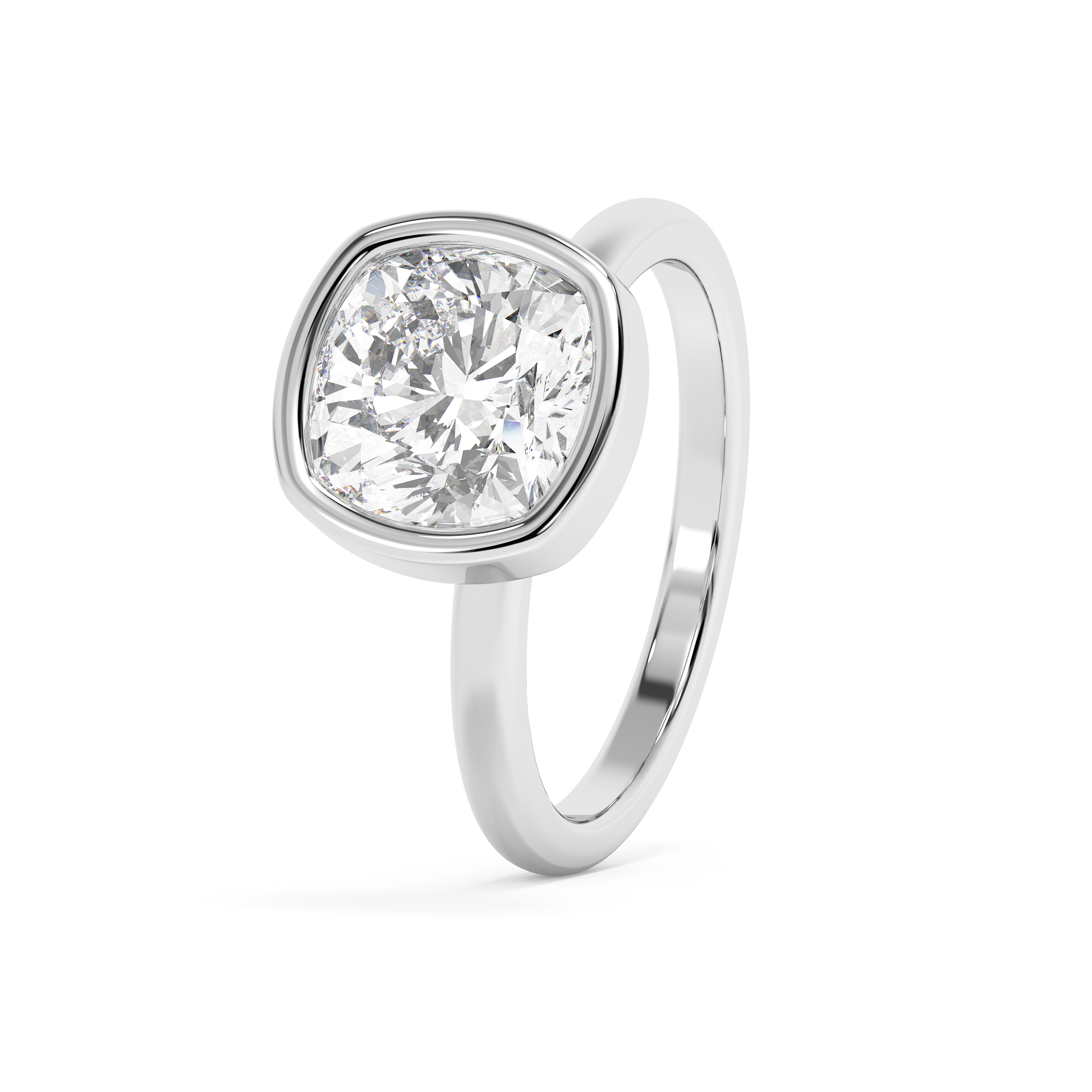 Emerald Solitaire Lab Grown Diamond Engagement Ring
