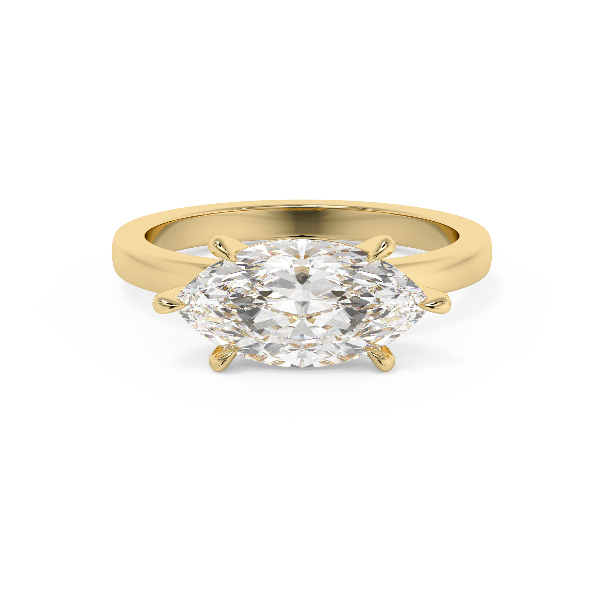 Emerald Solitaire Lab Grown Diamond Engagement Ring