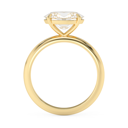 Emerald Solitaire Lab Grown Diamond Engagement Ring