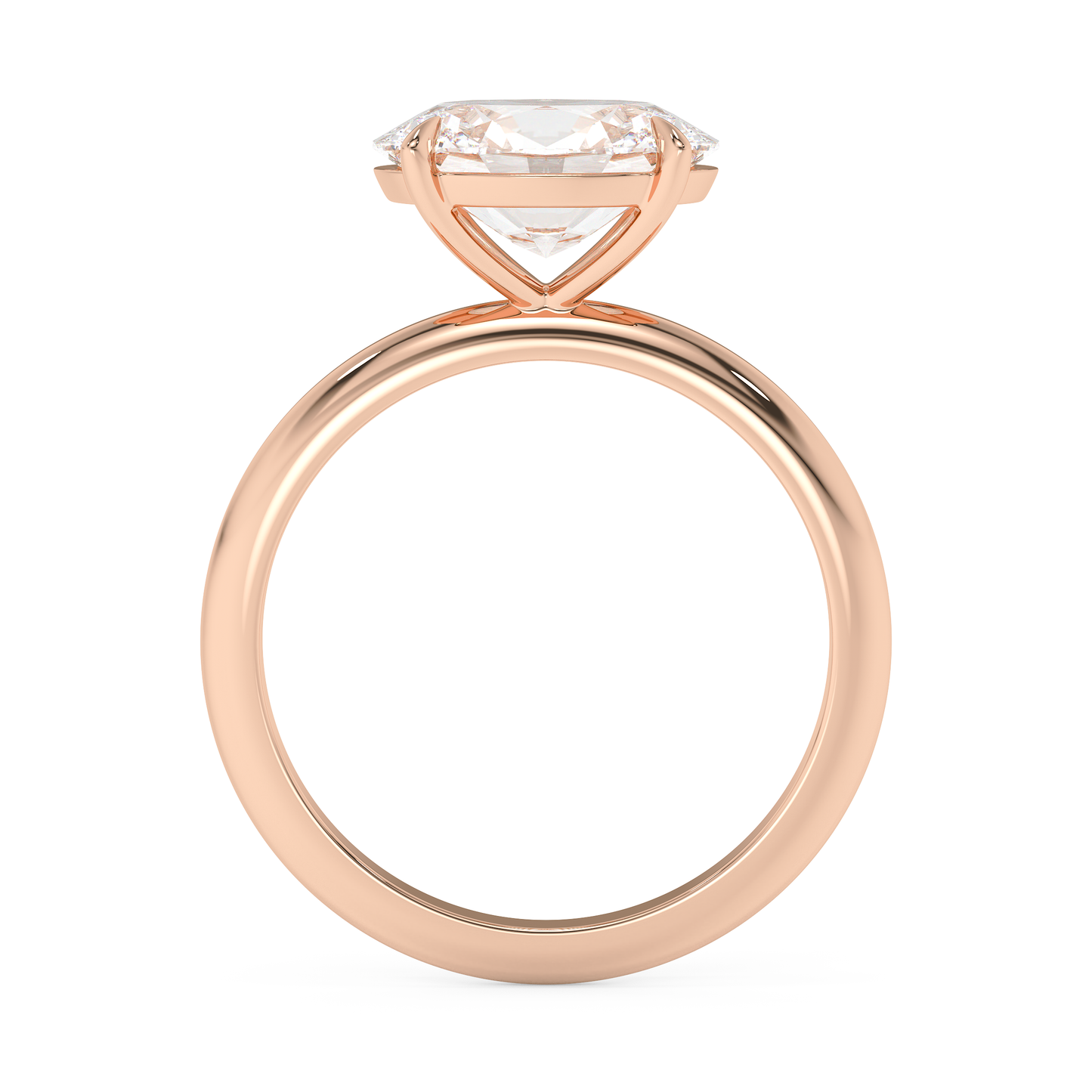 Emerald Solitaire Lab Grown Diamond Engagement Ring