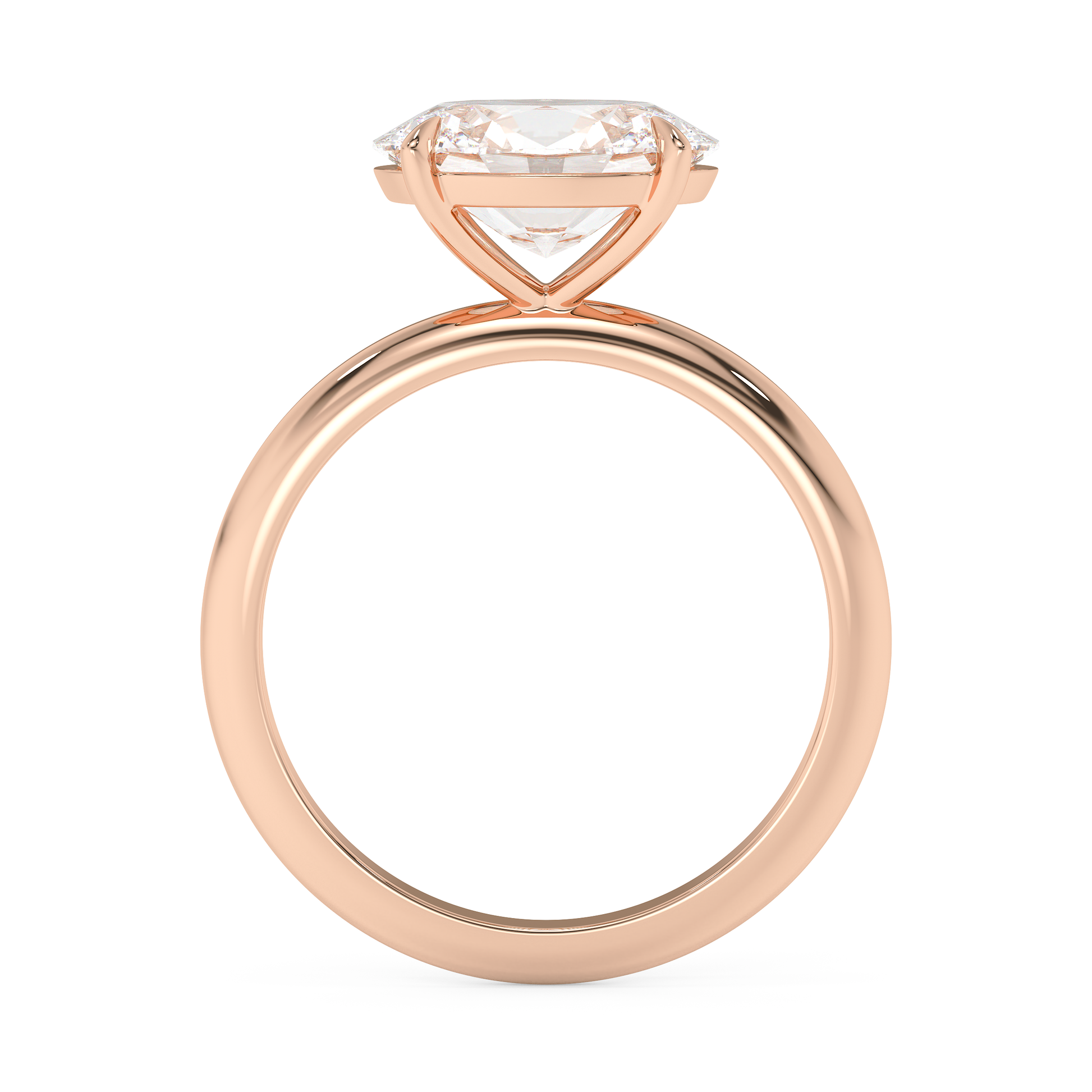 Emerald Solitaire Lab Grown Diamond Engagement Ring