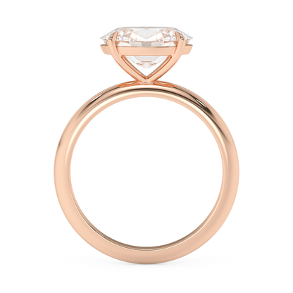 Emerald Solitaire Lab Grown Diamond Engagement Ring